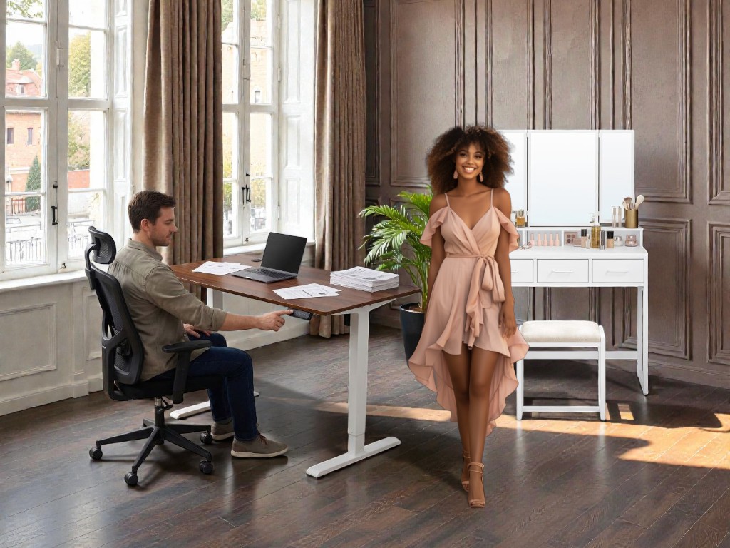 Nastaviteľný stôl a toaletka - VALENTÍN 1